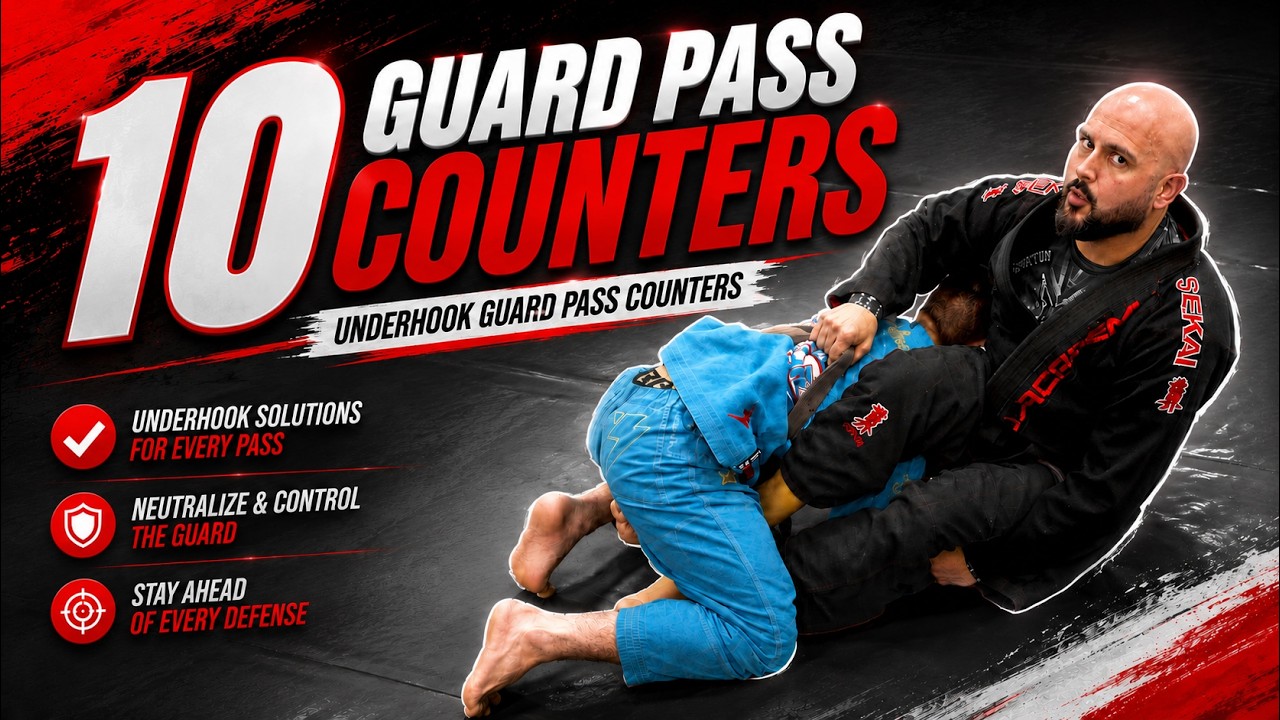 10 BJJ GUARD PASS COUNTER TECHNIQUES (VS Stack Pass)