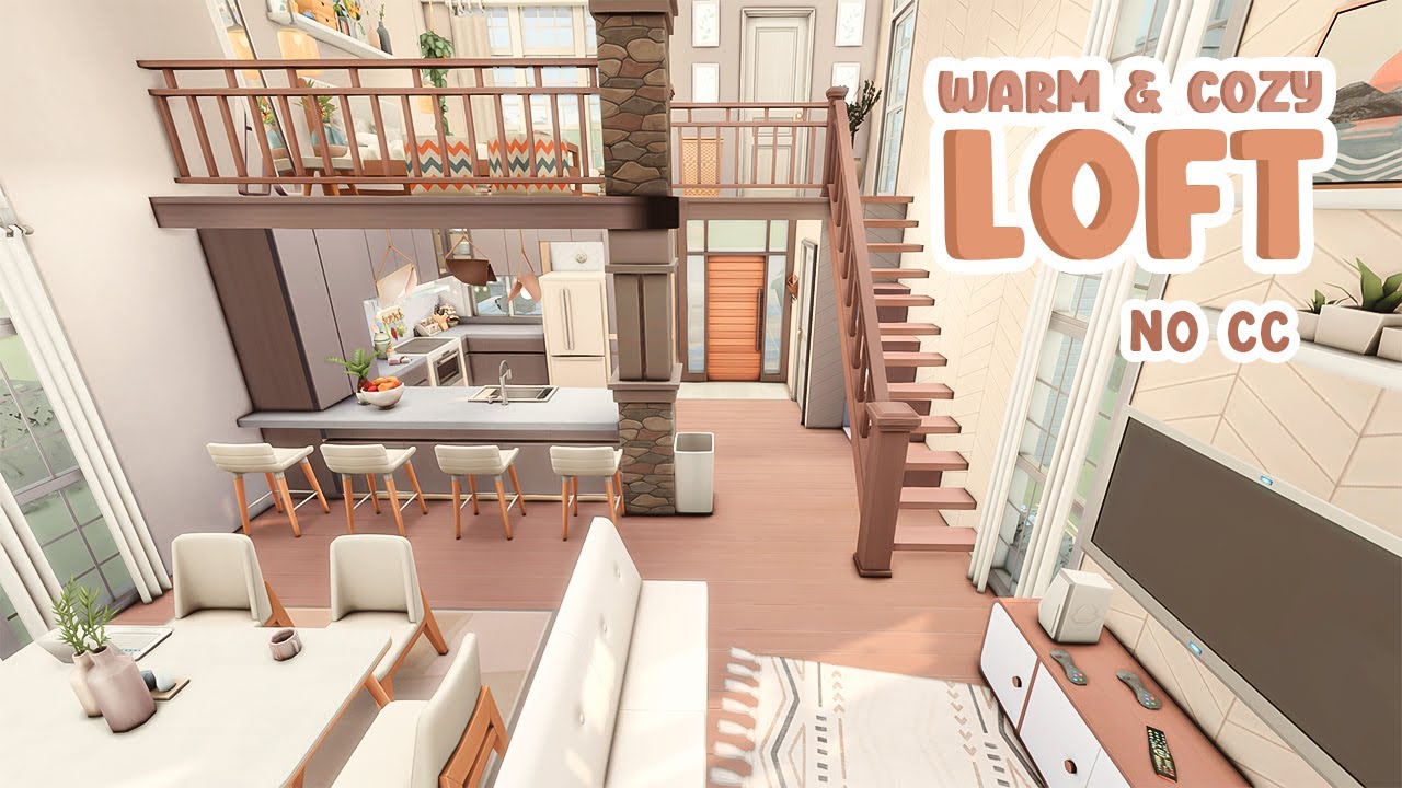 Warm & Cozy Loft 🍪 Sims 4 Speed Build