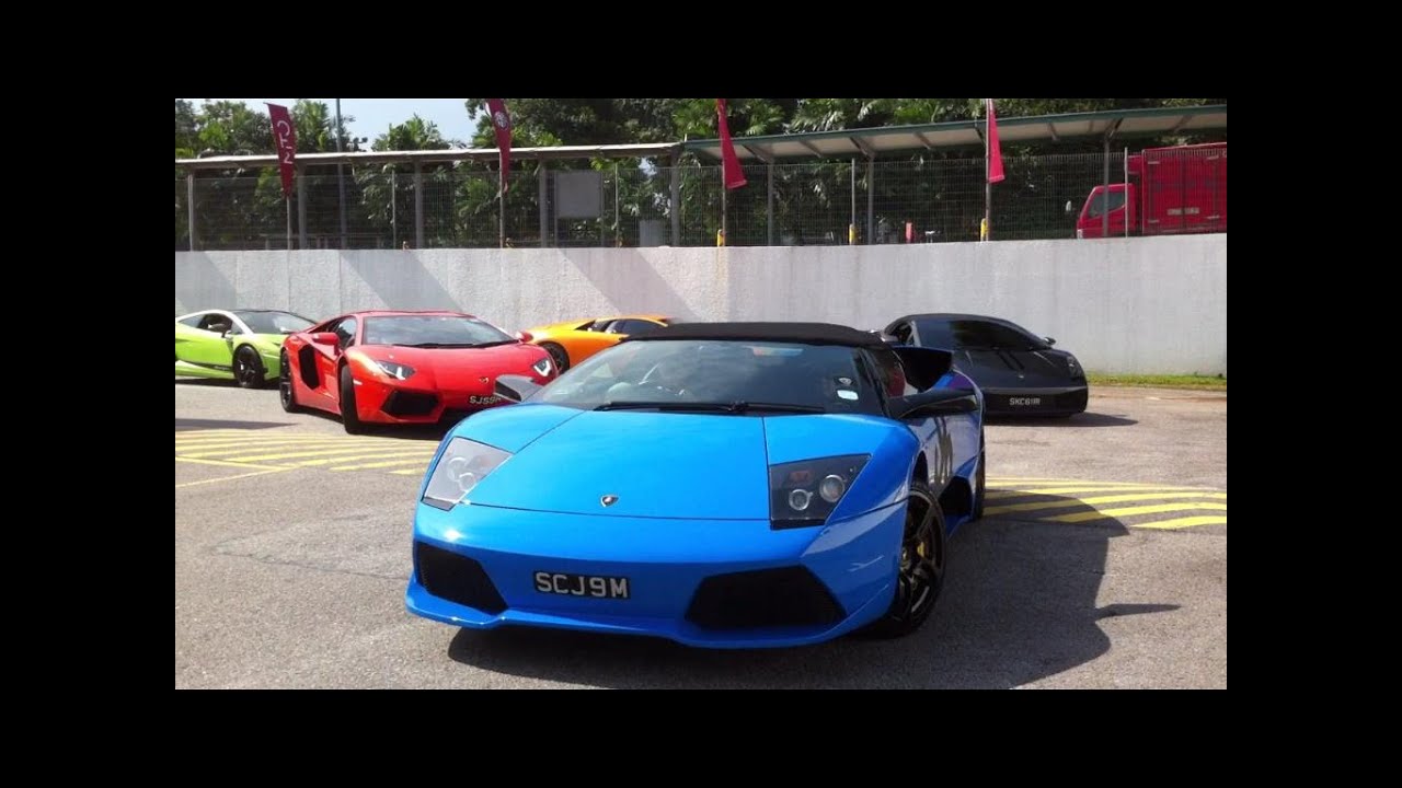 30+ Lamborghinis Departing Singapore Lamborghini Showroom