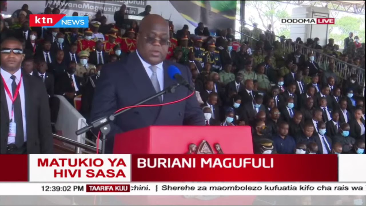 DRC President Felix Tshisekedi pays tribute to Tanzanian and Magufuli's family