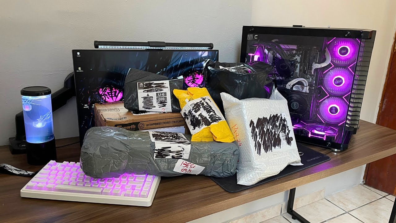 Mega Unboxing de Produtos BARATOS (Quase Tudo pro Setup kkkk)