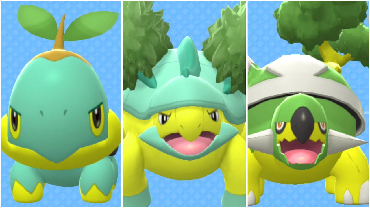 FULL TURTWIG EVOLUTION TEAM! Shiny Turtwig, Shiny Grotle, Shiny Torterra