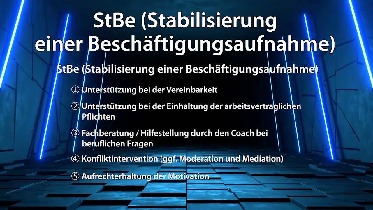 StBe (Stabilisierung einer Besch&auml;ftigung) im Einzelcoaching