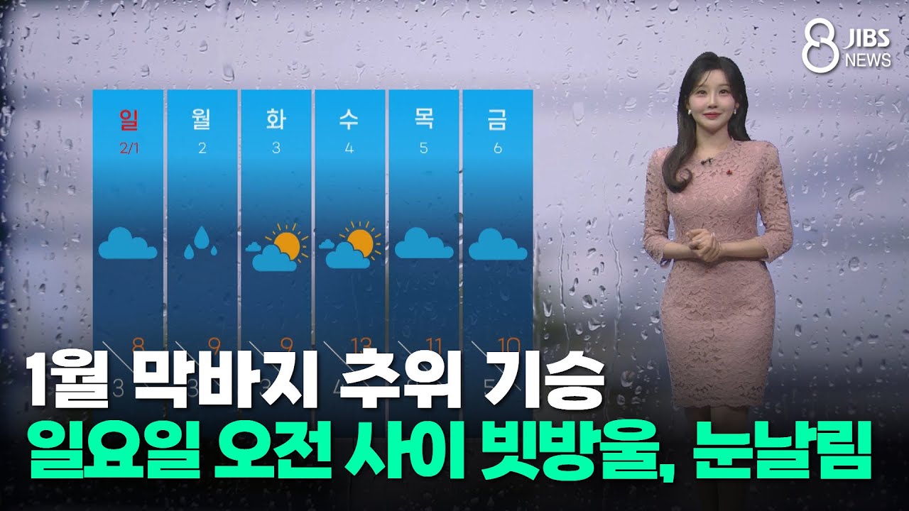 [제주날씨]1월 막바지 추위 기승, 일요일 오전 사이 빗방울, 눈날림/JIBS/제주/2026.01.30