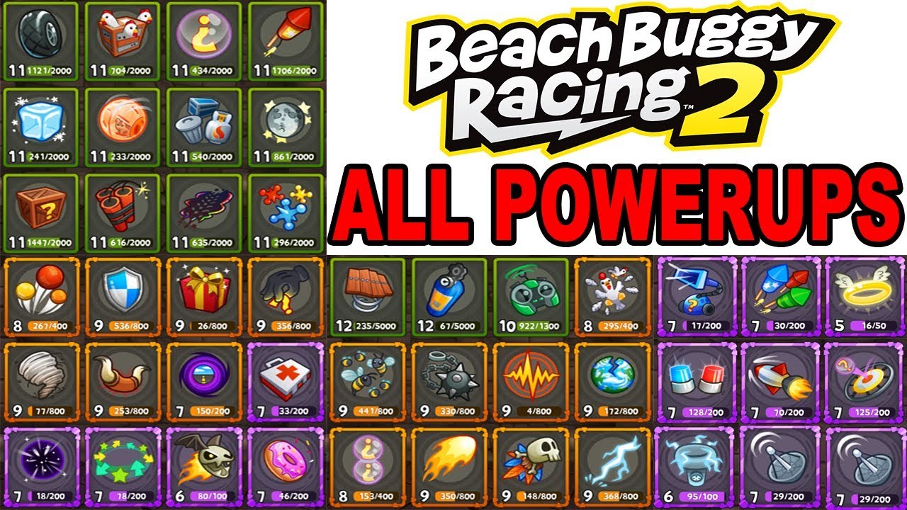 Beach Buggy Racing 2 All Max Level Power Ups | Racing Gameplay