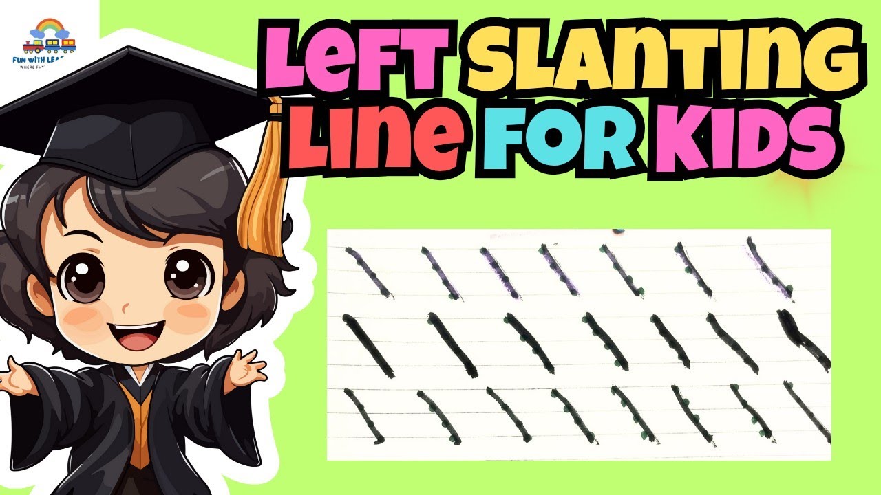 Slanting Line for Kids | Line Writing Practice for Nursery & Kindergarten | Preschool Learning