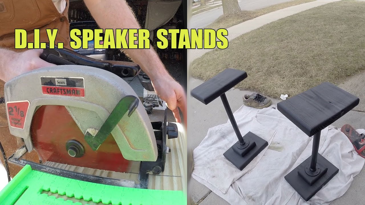 DIY Wood+Steel Speaker Stands - REV J HD