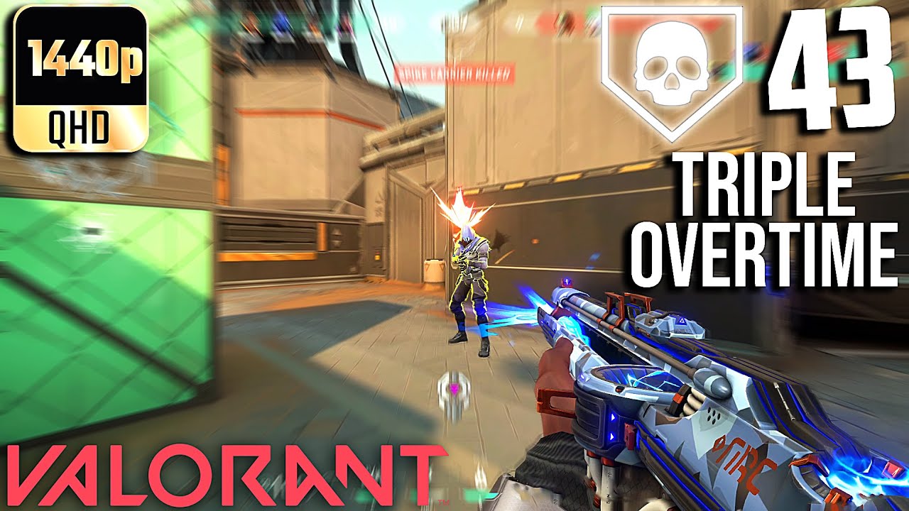 Valorant- 43 Kills With Phoenix Triple Overtime Rated Bind Full Gameplay #34! (No Commentary)