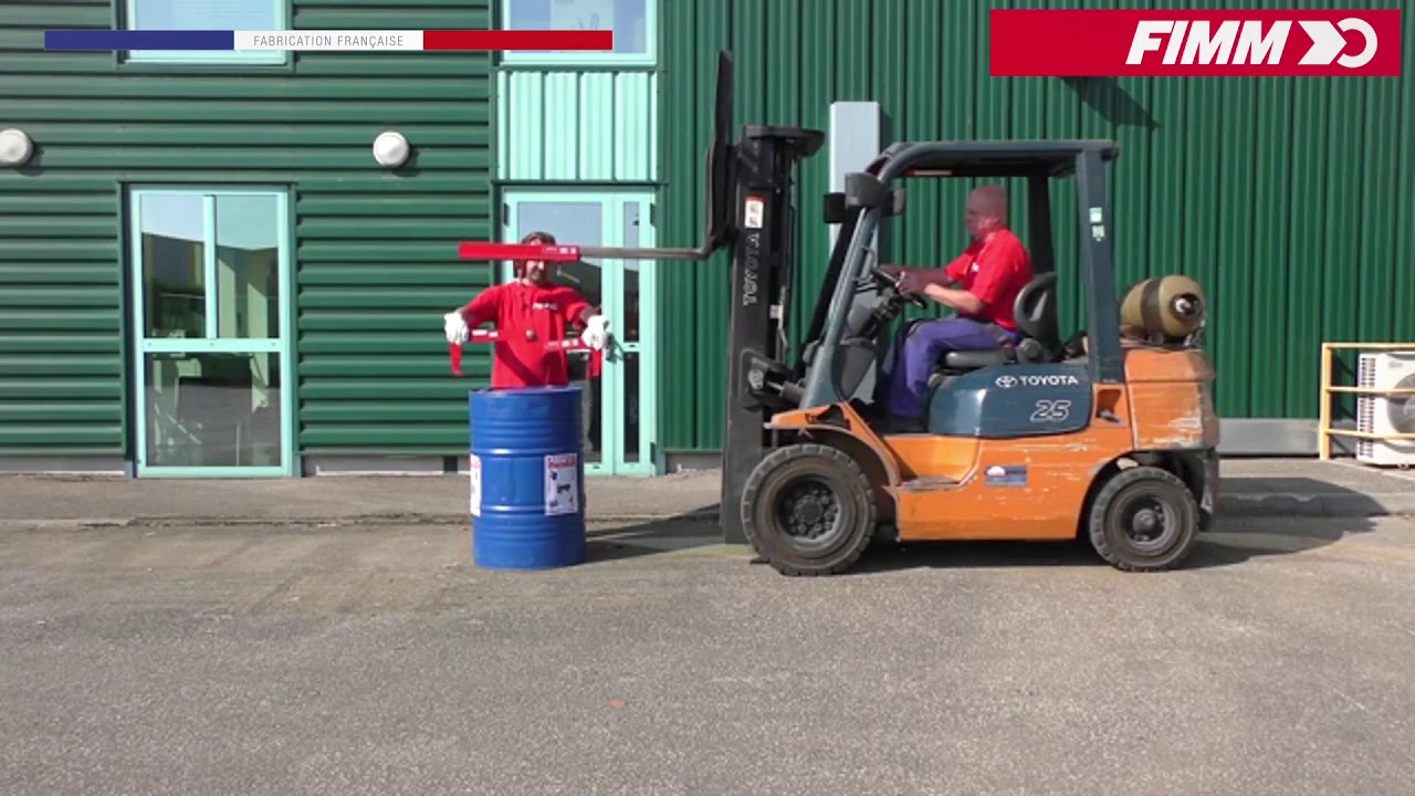 Pince à fûts manuelle pour fûts métalliques et plastiques à rebords