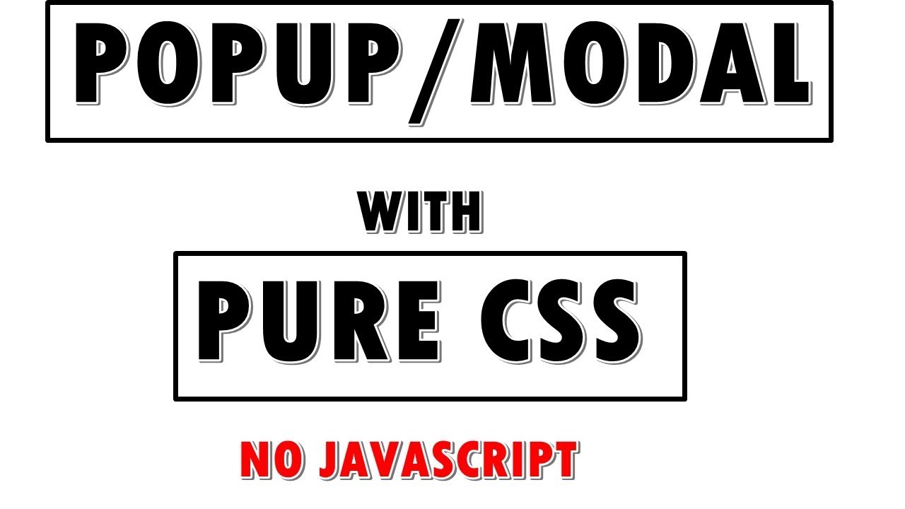 Popup/Modal with Pure CSS [No JavaScript] || Anish Web