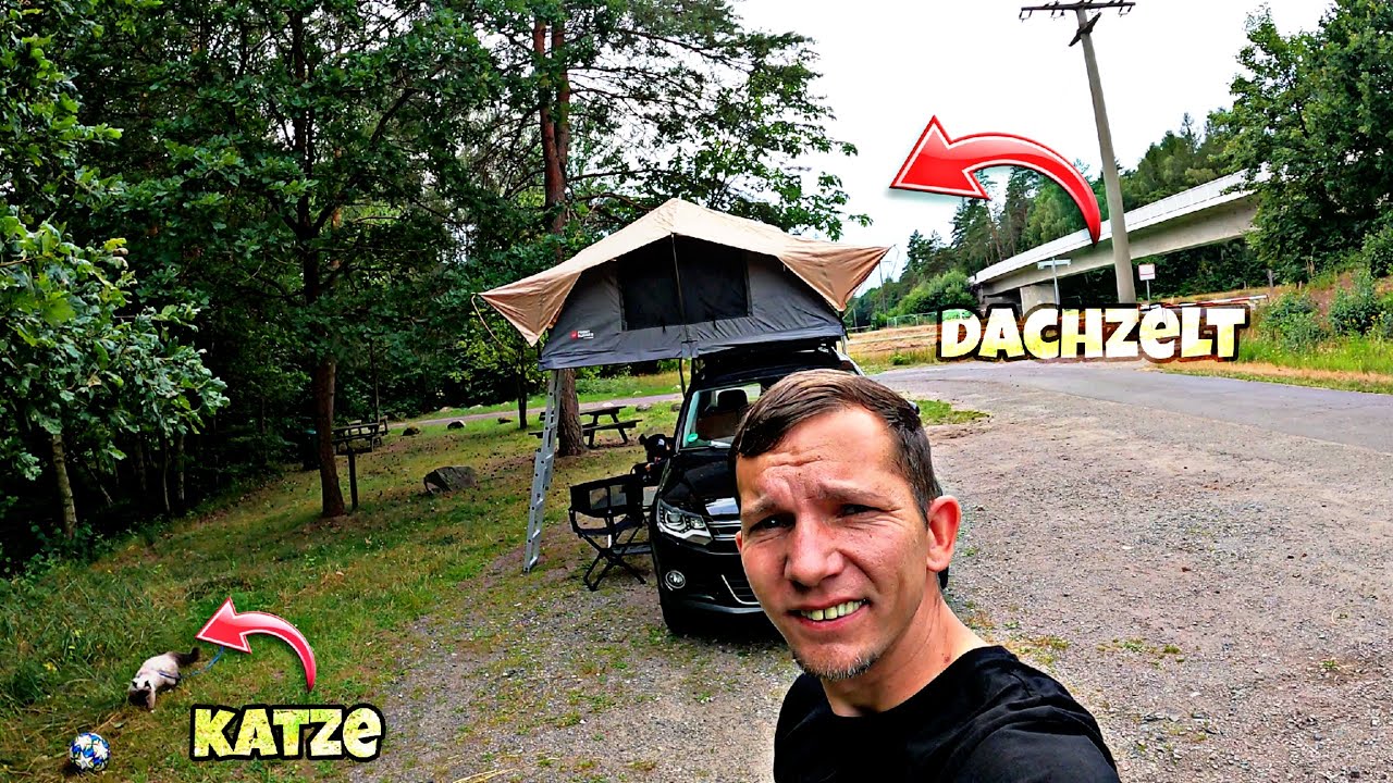 Ein Unvergessliches Abenteuer... Camping mal anders... Eine Nacht im Dachzelt mit unserer Katze...