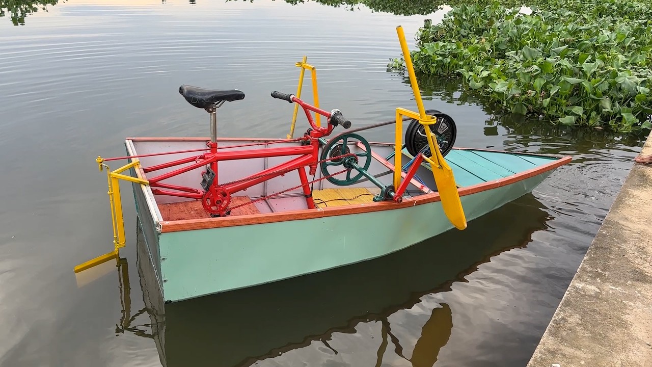 “From Crazy Idea To Reality – SELF PROPELLING HYBRID ELECTRIC BOAT – Combining Human Power And Engin