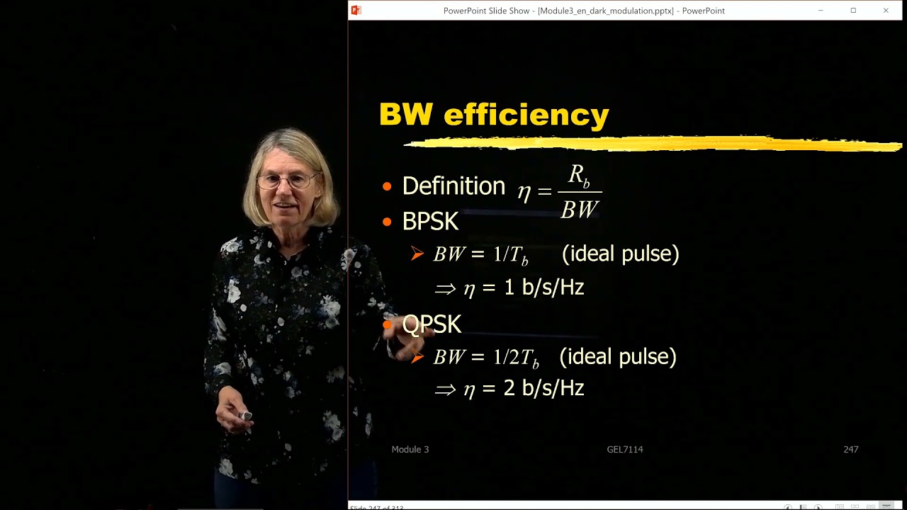 GEL7114 - Module 3.19 – Spectral Efficiency of MPSK and MQAM