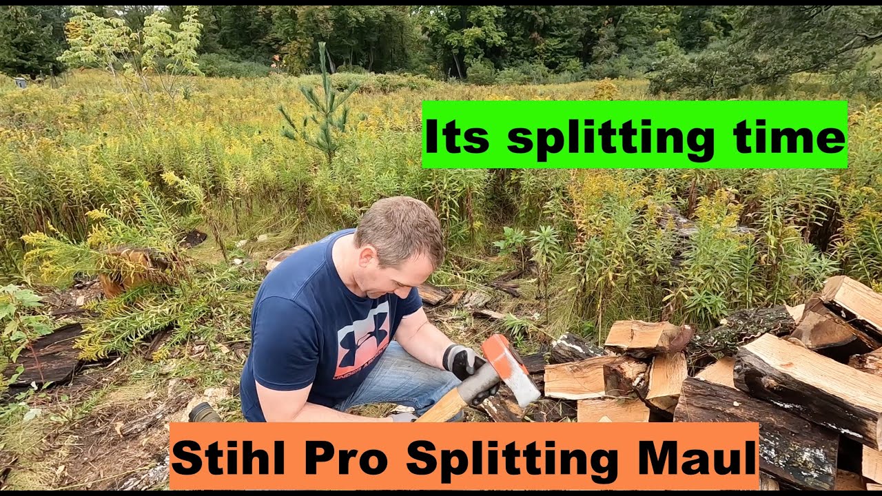 Firewood Splitting in Fall - Stihl Pro Splitting Maul Review