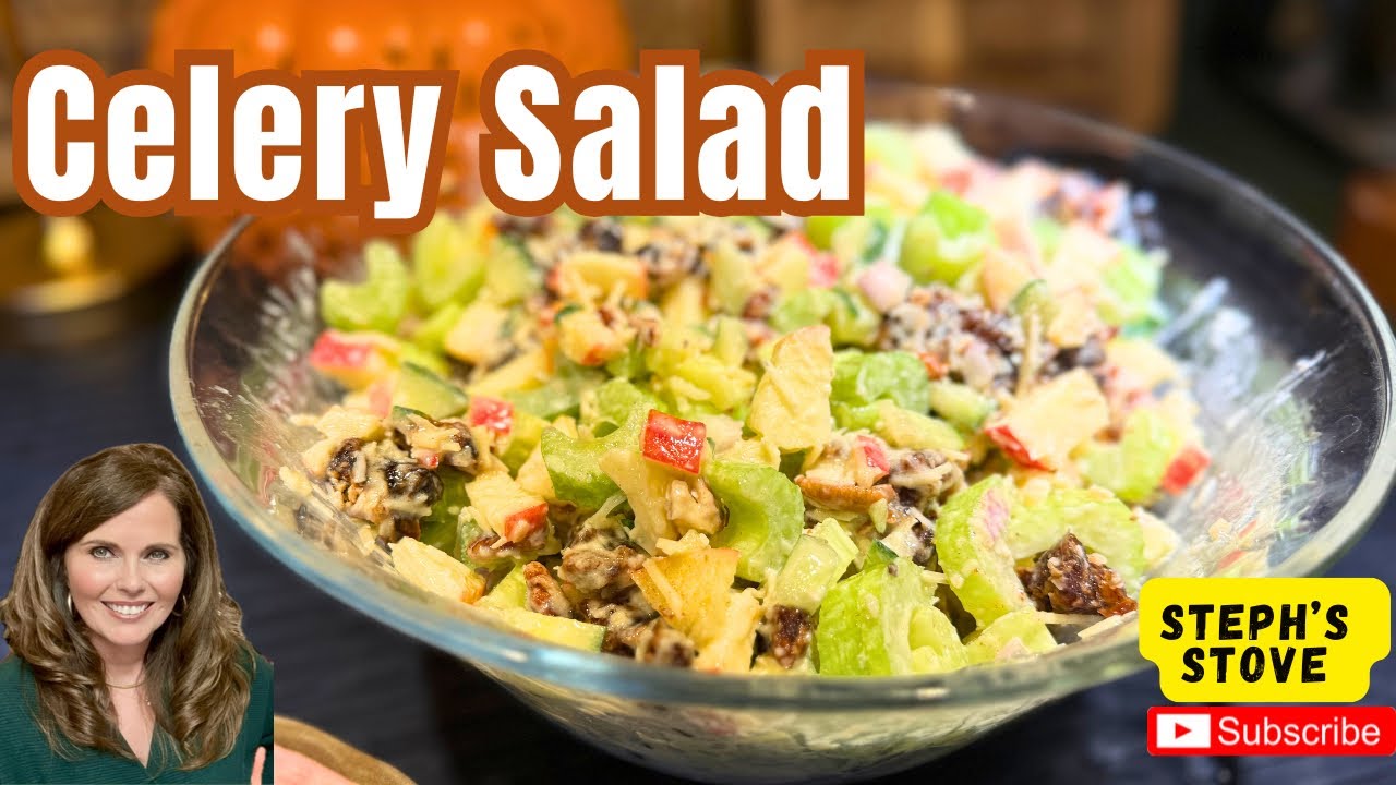 Celery Salad: Crunchy, Savory & Sweet in Every Bite- Steph&rsquo;s Stove 
