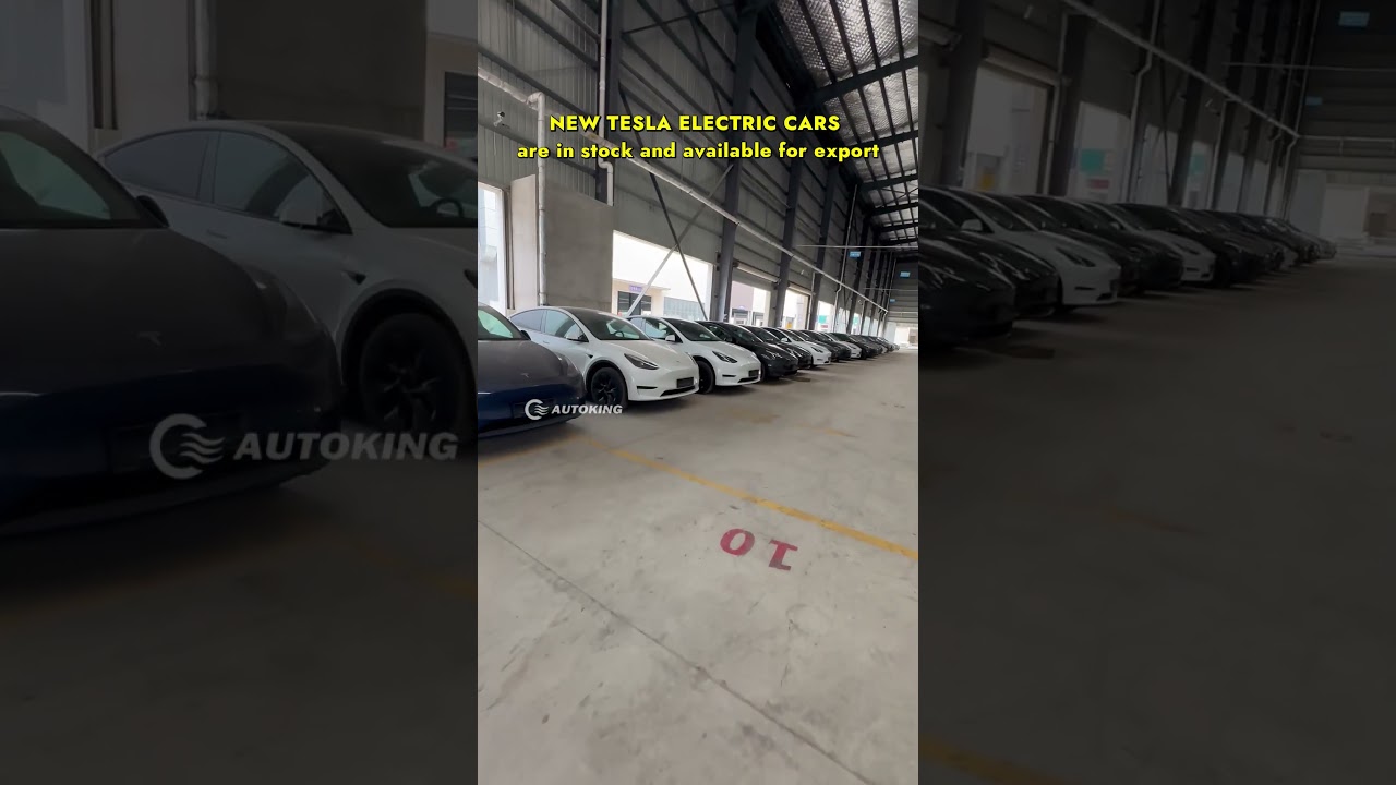Hundreds of NEW TESLA ELECTRIC CARS are in stock and available for export #tesla #特斯拉 #carsexport