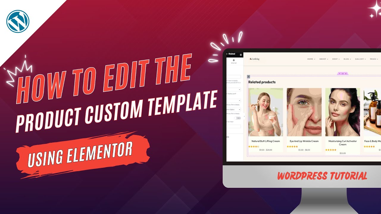 How to Edit the Product Custom Template Using Elementor | WordPress Tutorial