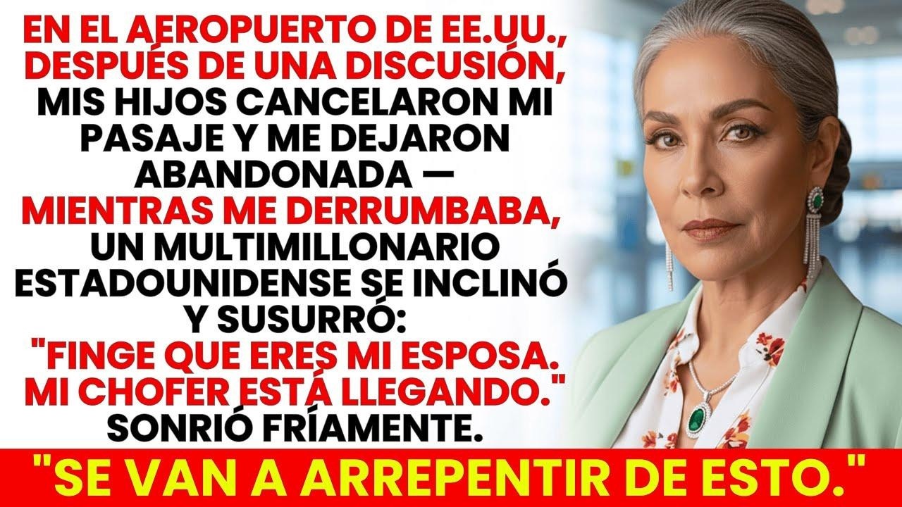 Mis Hijos Me Abandonaron En El Aeropuerto De EE.UU…Un Millonario Susurró Ellos Van A Arrepentirse