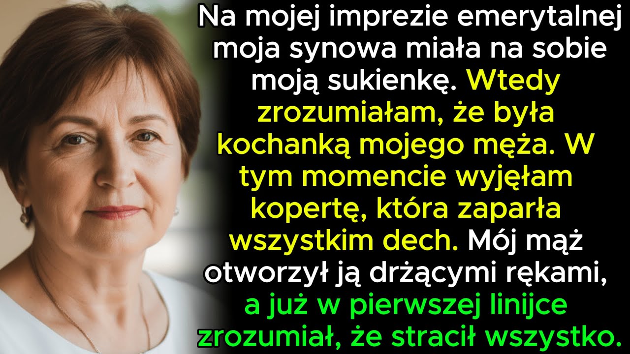 Na mojej imprezie emerytalnej moja synowa miała na sobie moją sukienkę. Wtedy zrozumiałam prawdę o m