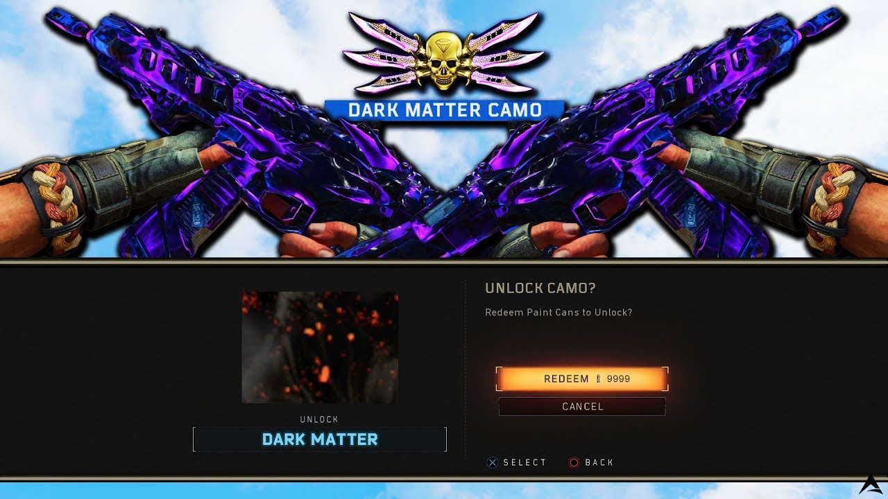How many PAINT CANS will unlock DARK MATTER? (BO4 Blackout Paint Cans)