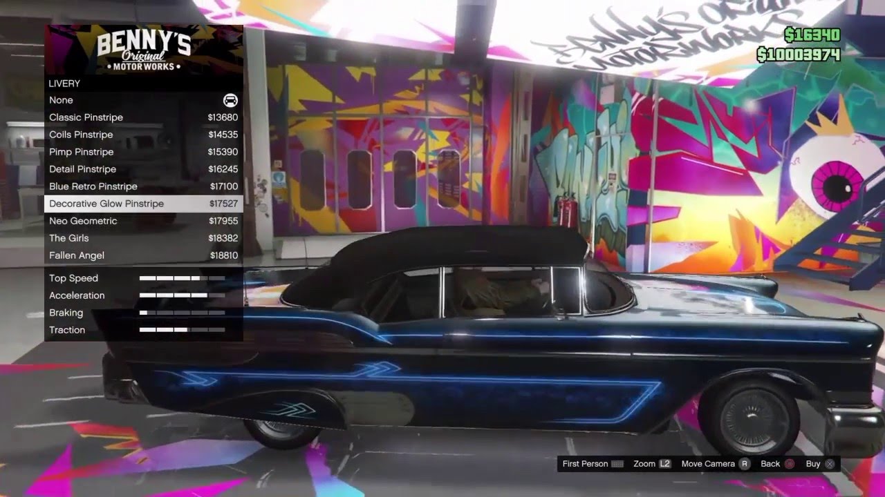 GTA 5 Declasse Tornado Benny´s Customs options Lowriders