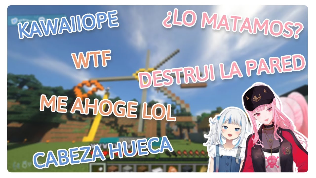 Gura y Calli destruyen la aldea de Kiara, la matan y Gura le dice linda a Calli tee tee[Sub Español]