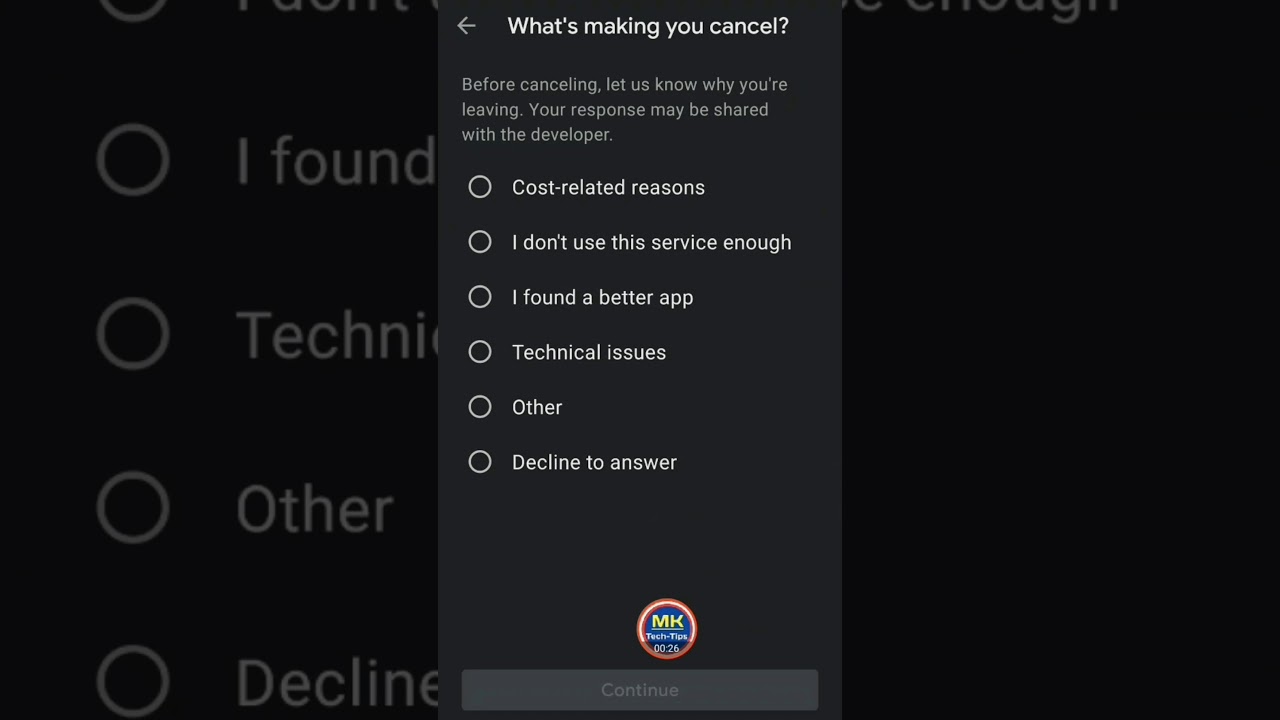 Cancel Google Play Subscription