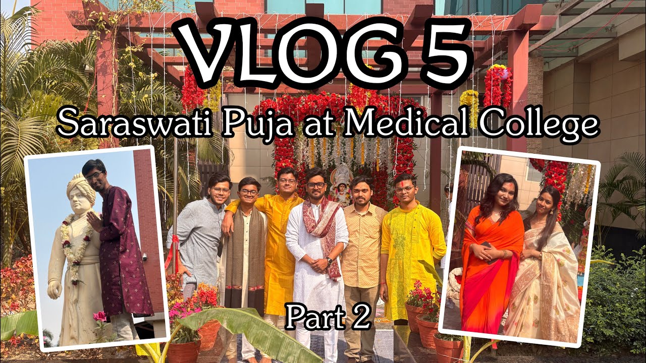 Vlog 5 | Saraswati Puja part 2 | PKG Medical College | #PKGMCH | #mbbs | #dailyvlogs