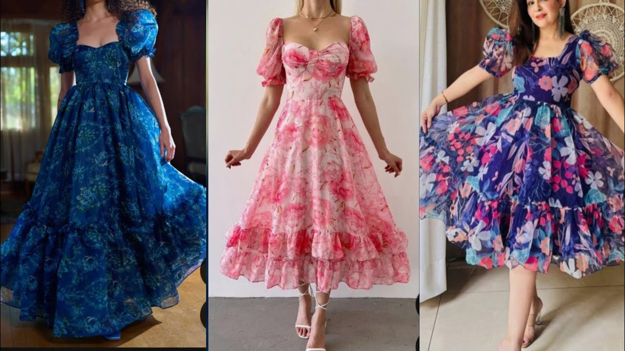 LATEST FLORAL DRESSES DESIGNS 🩷LONG FROCKS || SHORT FROCKS👑✨