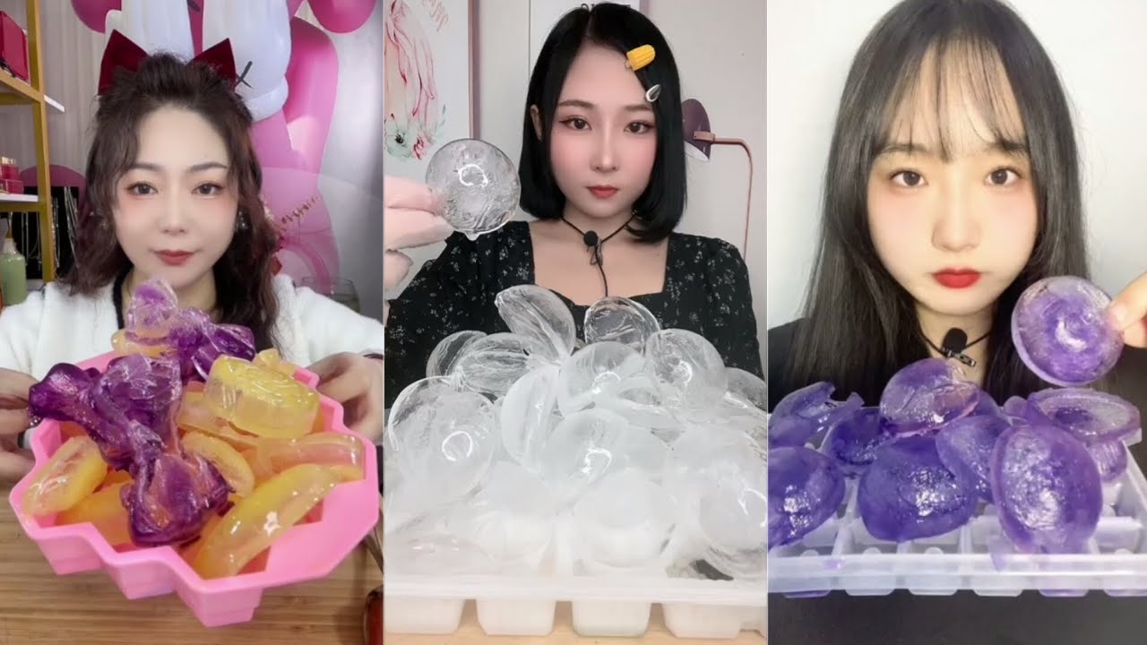 THIN CRISPY ICE | THIN ICE PIECES | VARIETY SIZES OF THIN ICE #iceeating #asmr #asmrice