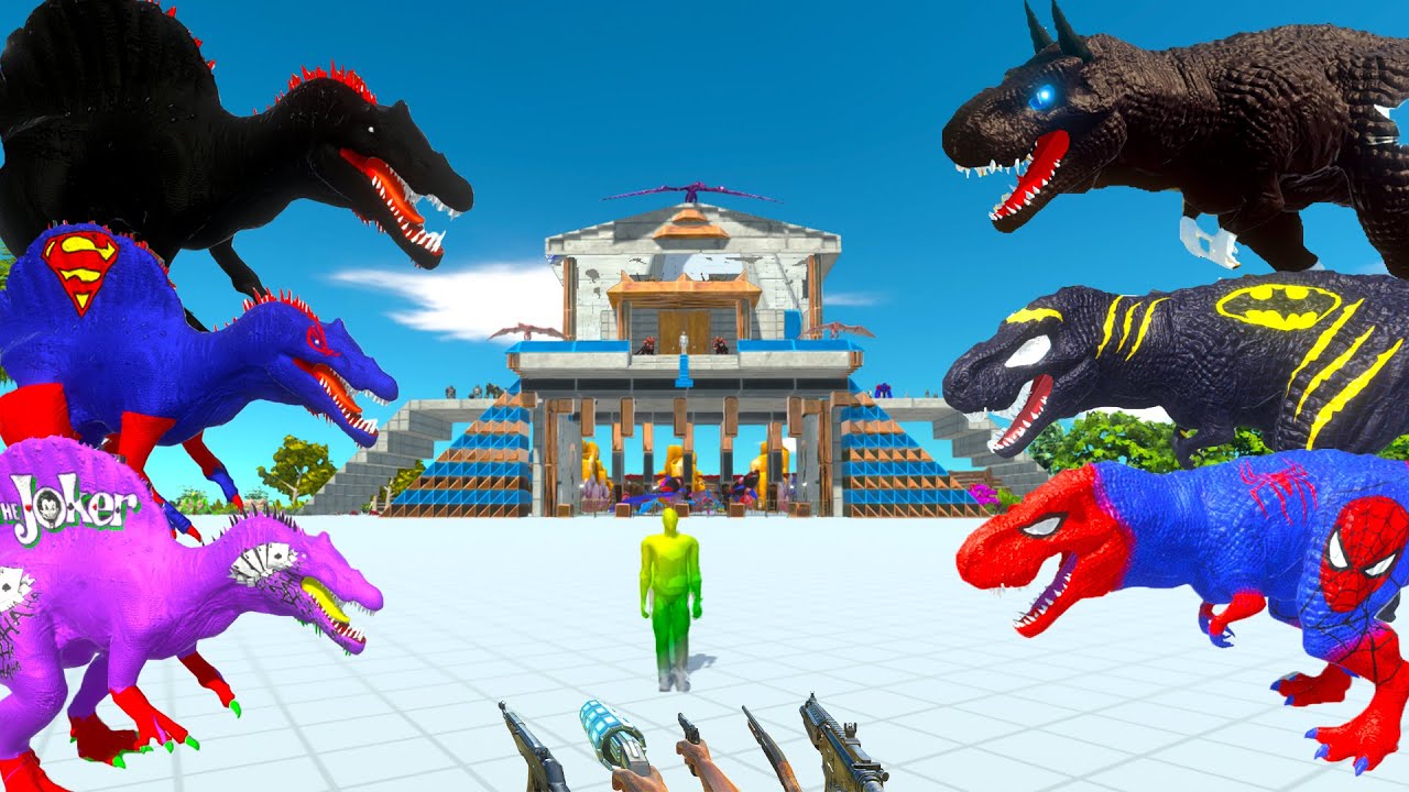 FPS PERSPECTIVE + DINOSAURS  DEATH RUN RESCUE MISSION - Animal Revolt Battle Simulator