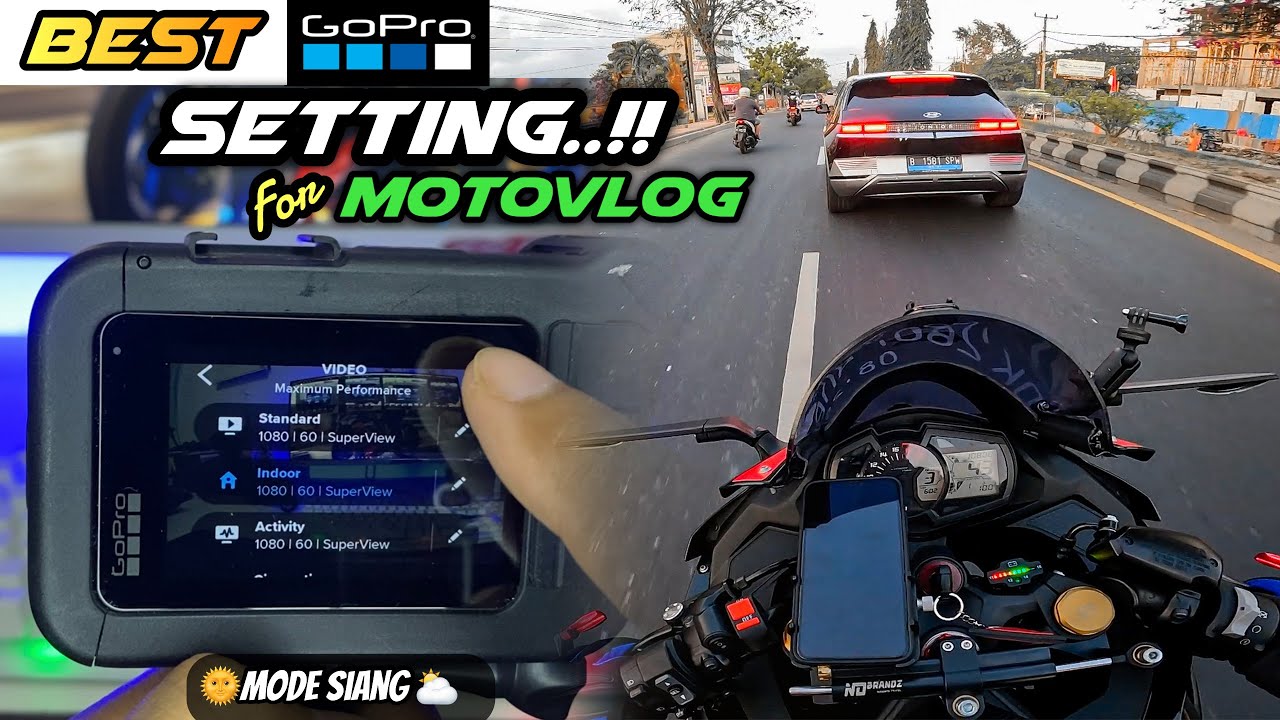 BEST GOPRO SETTING FOR MOTOVLOG‼️ VIEW TERBAIK | HEMAT BATERAI+MEMORY🔥 MODE SIANG ON #goprosettup