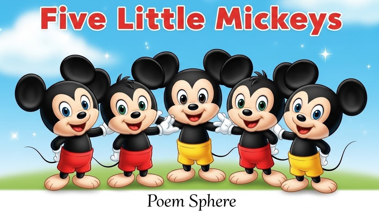 Five Little Mickey's  | Fun Counting Song for Kids | Nursery rhymes