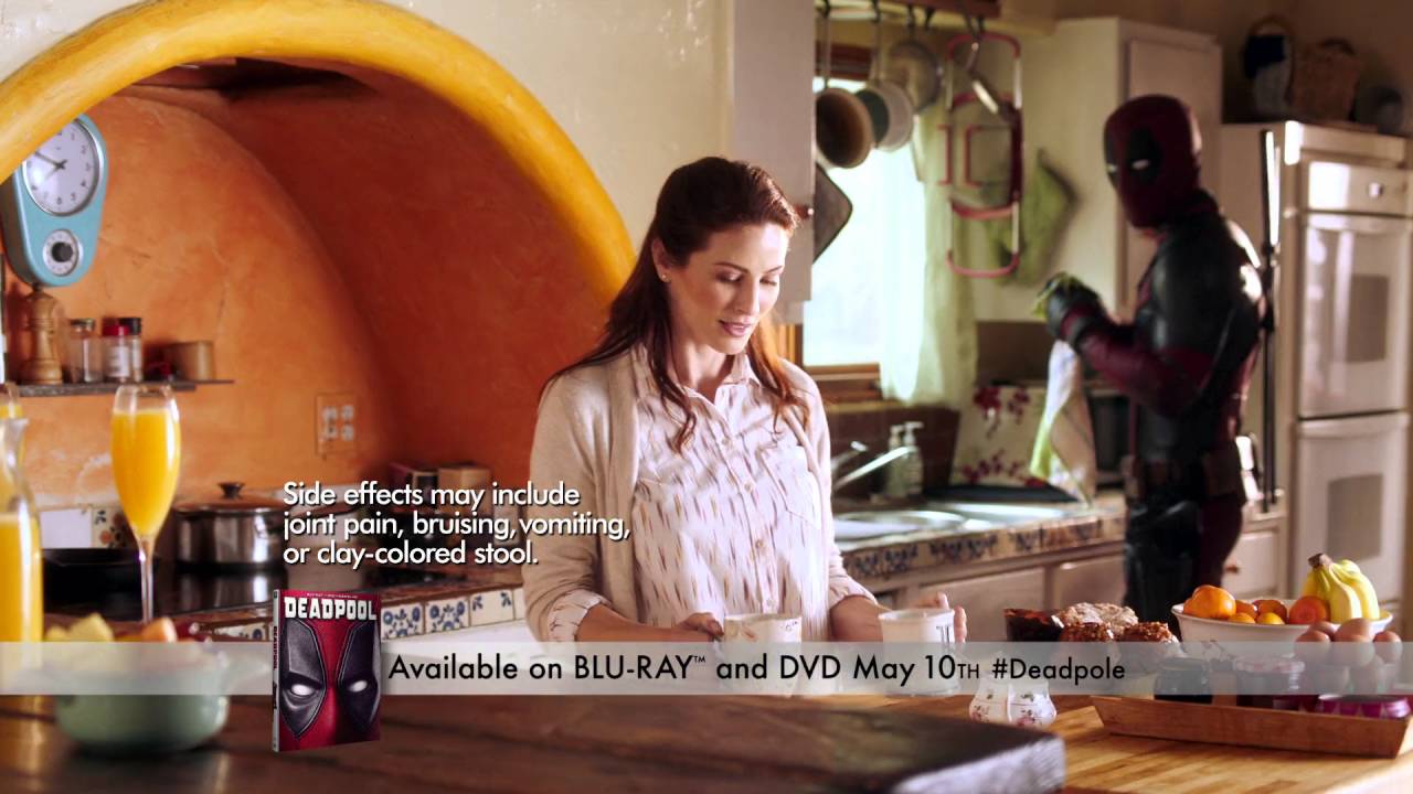 Deadpool Blu-Ray drug commercial