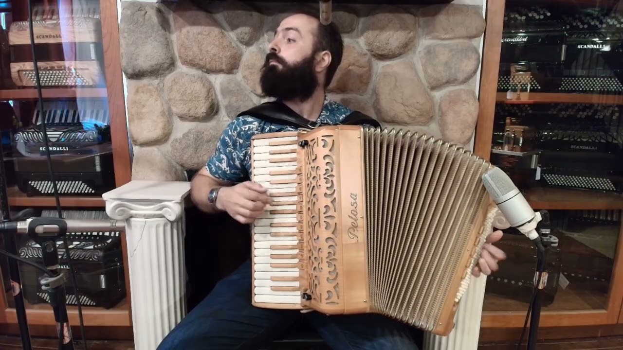 7673 - Cherry Petosa Artista Pro Piano Accordion LMMH 37 96 $6999
