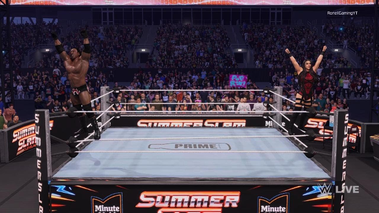 BOOKER T & STEPHANIE VAQUER VS LOGAN PAUL & ROXANNE PEREZ *BEST MIXED TAG TEAM EVER* (WWE 2K25)