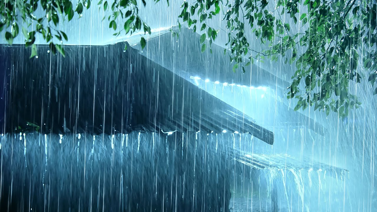 Are You Struggling with Insomnia? Heavy Rain on Old Tin Roof & Gentle Thunder at Farmhouse for Sleep