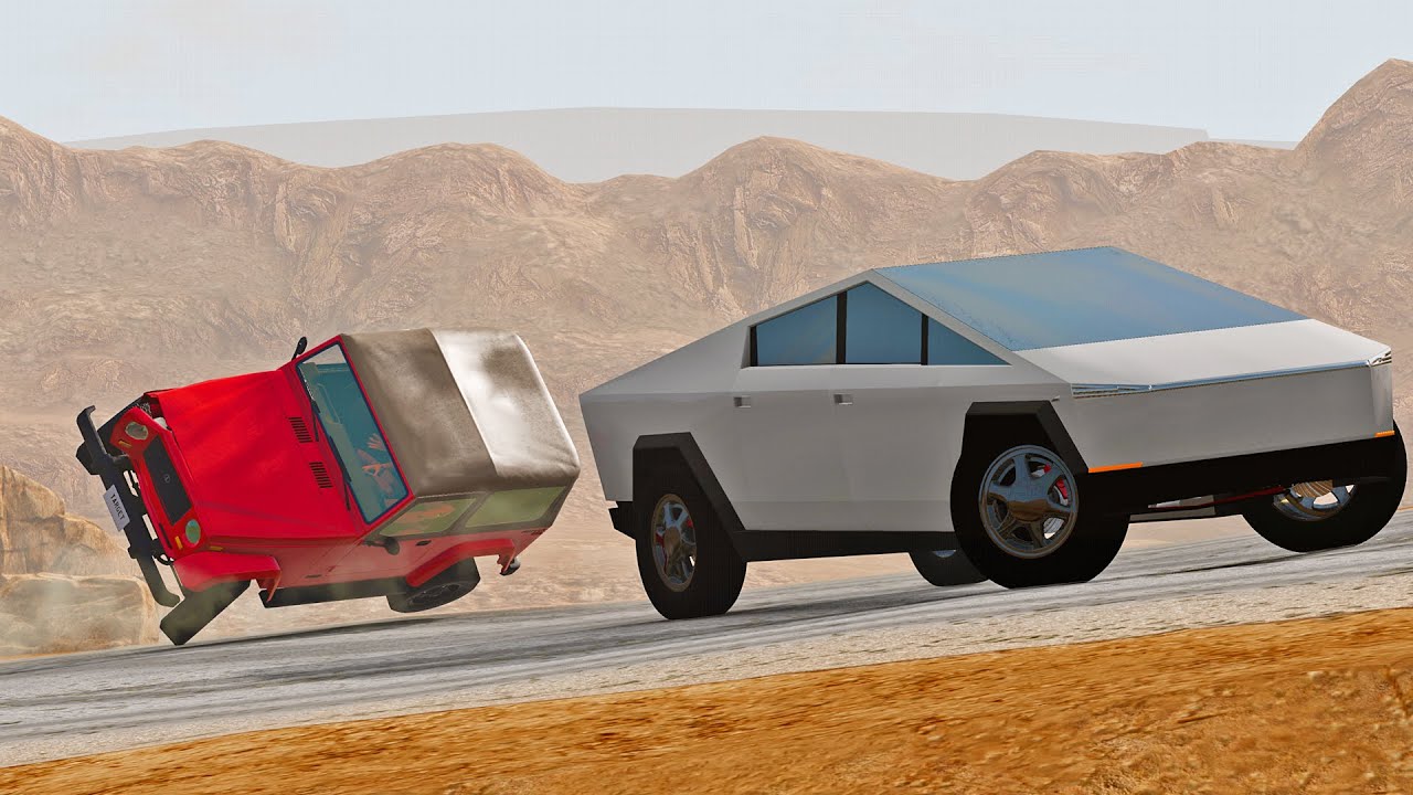 Cars vs Cybertruck #7 - BeamNG Drive | xxbdmnxx