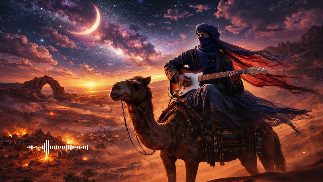 🔥🎸 Epic Tuareg Desert Blues Guitar ✨ Mystical Saharan Night Music 🌙 Hypnotic Electric Sahara Vibes