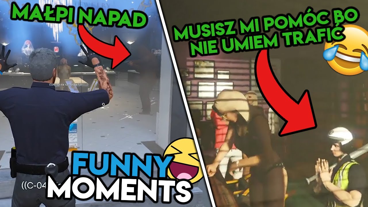 MAŁPI NAPAD | MUSISZ MI POM&Oacute;C BO NIE UMIEM TRAFIĆ |😂 GTARP 😂| Funny Moments#266🔥