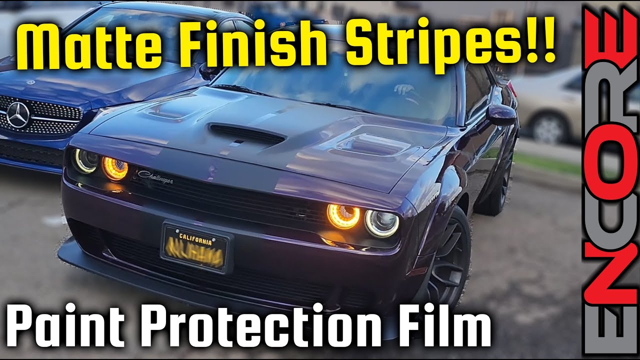 PPF and Matte Black Stripes - Dodge Challenger Hellcat Widebody - Paint Protection Film