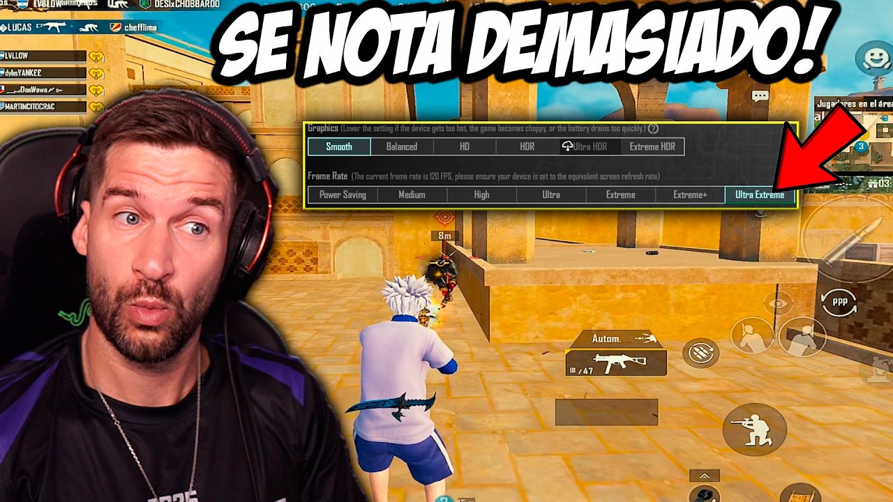VUELVO A ACTIVAR LOS 120 FPS EN PUBG MOBILE Y ME SORPRENDO DE LA DIFERENCIA!