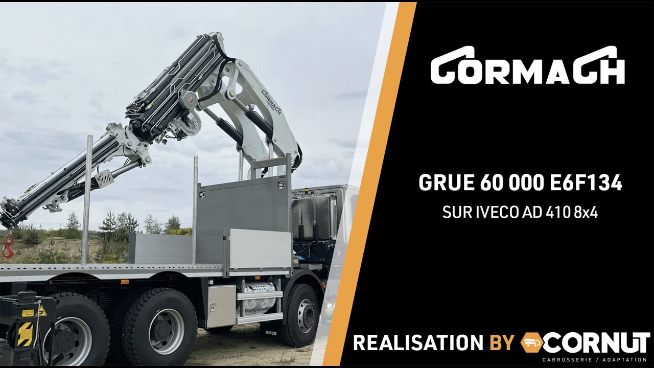 CHEZ CORNUT CARROSSERIE INDUSTRIELLE GRUE DE MANUTENTION CORMACH 60000E6F134 SUR IVECO