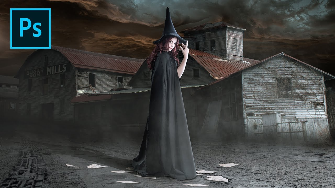 Photoshop Manipulation Tutorial - Witches & Old Buildings