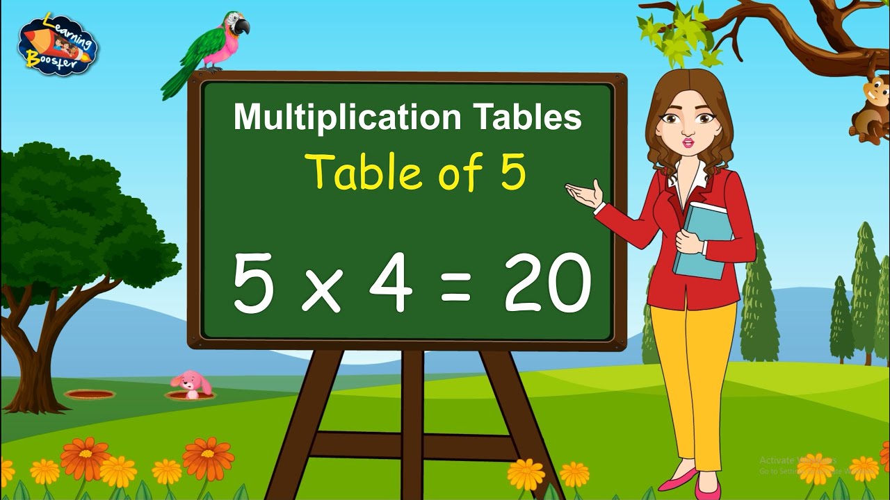 Table of 5  Times tables |multiplication tables | 5 ka pahada | Learning booster | Maths tables