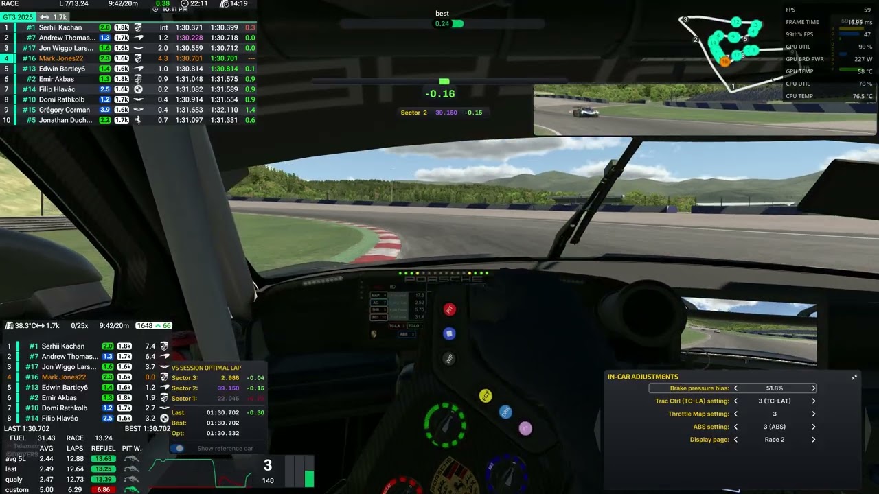 Iracing Porsche GT3 R  P4 Red Bull Ring