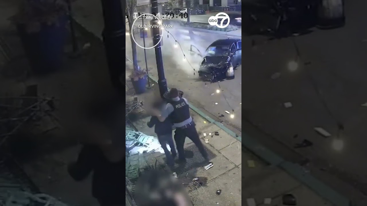Stolen car crashes into cafe amid police chase, CPD says