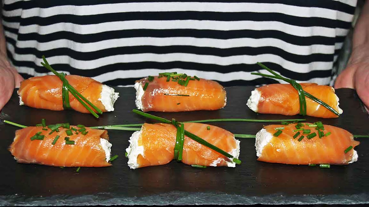 Rollitos de salmón