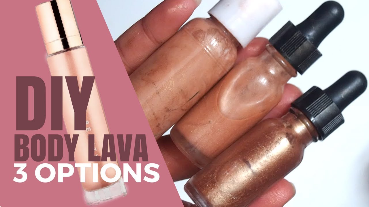 DIY Fenty Beauty Body Lava Dupe | 3 Body Luminizer Highlighters: Aloe Vera, Oil & Body Lotion