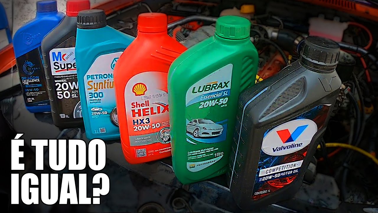 Teste Óleo Mobil, Petronas, Shell, Lubrax, Valvoline, Dragon - Oleo Mineral